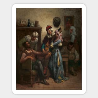 Don Quixote and Sancho Panza Entertained by Basil and Quiteria by Gustave Dore Sticker